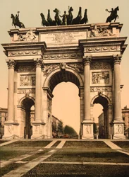 Der Friedensbogen, Mailand, Italien, ca. 1890-ca. 1900